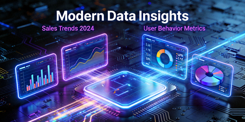 현대적인 기술과 데이터 분석을 표현한 그래픽 이미지